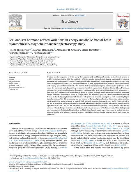 Pdf Sex And Sex Hormone Related Variations In Energy Metabolic