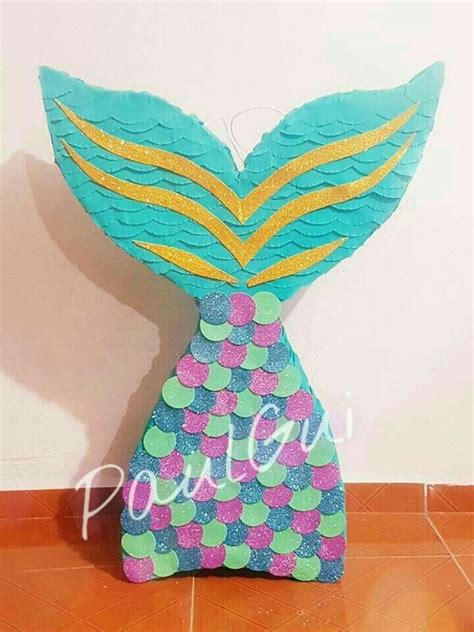 Pi Ata En Forma De Cola De Sirena Con Colores Pastel Para Fiesta De