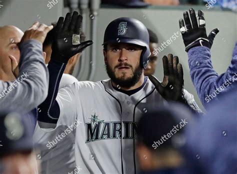 Seattle Mariners David Freitas Greeted Dugout Editorial Stock Photo