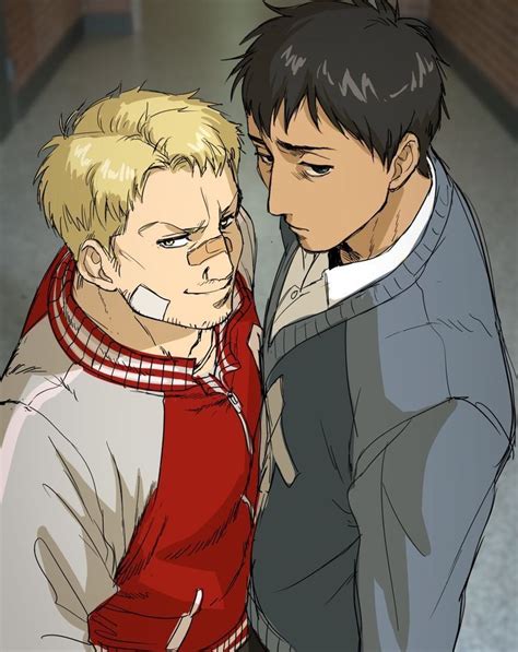 Aot Attack On Titansnk Haikyuu Reiner And Bertholdt Attack On