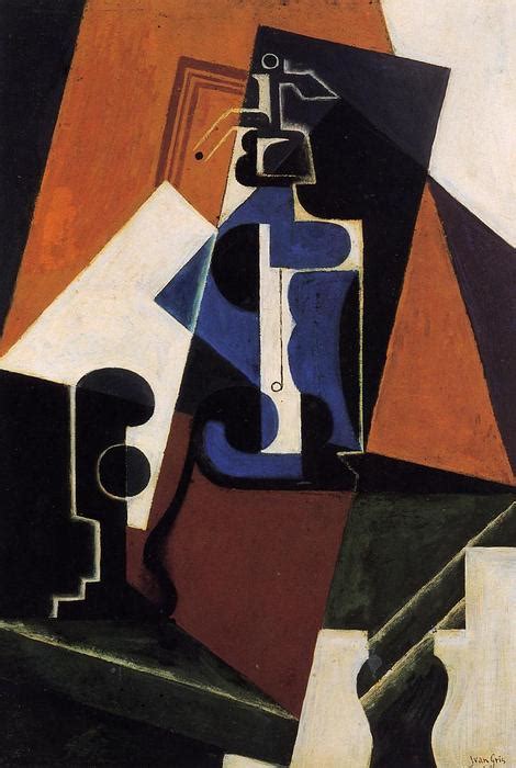 Reproductions D Art Seltzer Bouteille Et Verre 1917 De Juan Gris