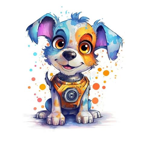 A Dog With A Camera On Its Chest Generative Ai Image Stock