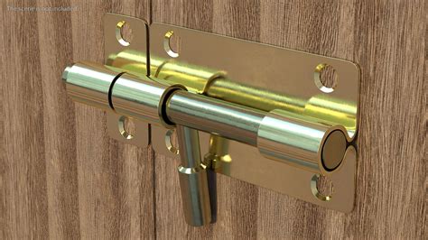 Brass Sliding Door Locks Set 3d Model 29 3ds Blend C4d Fbx Max Ma Lxo Obj Free3d