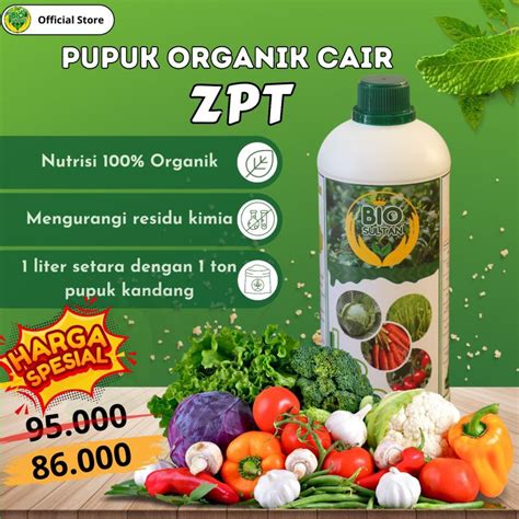 Jual Bio Sultan Pupuk Organik Cair Zpt Poc Kandungan Vitamin