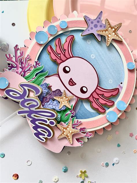 Axolotl Party Topper Axolotl Axolotl Party Axolotl Theme Ocean