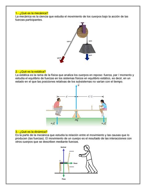 Act Din 1 10 Conceptos Basicos De Dinamica Y Estatica 1 1 ¿qué Es