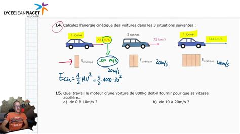 Devoirs exercice 14 et revoir le théorème de l énergie cinétique