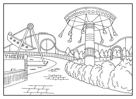 Como Desenhar Um Parque De Diversões