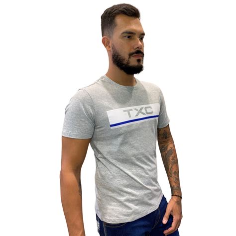 Camiseta Masculina Txc Custom Mescla M Dio