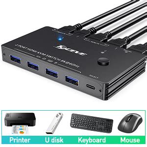 Amazon Usb Kvm Switch Hdmi Ports K Hz Hdmi Kvm Switch