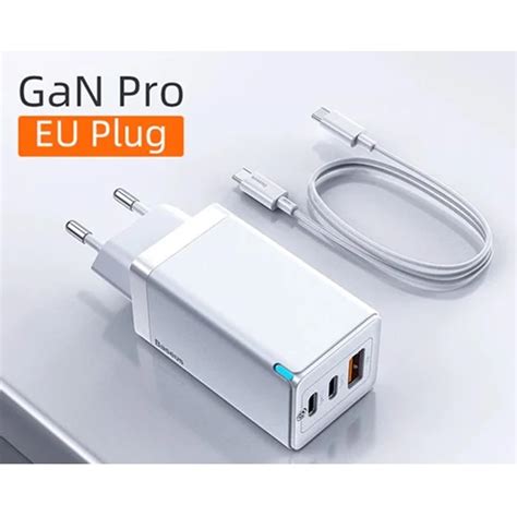 Củ sạc nhanh Baseus GaN Pro Travel Quick Charger 65W kèm dây cáp Type C