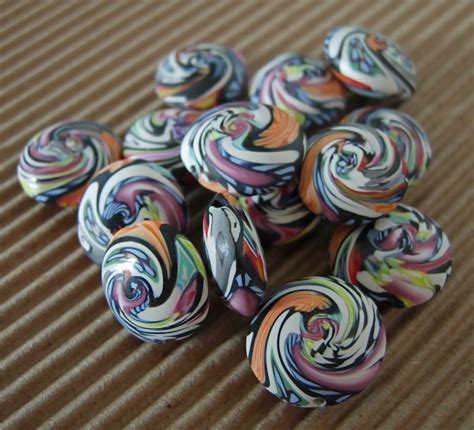 Tutorial Polymer Clay Easy Swirled Lentil Beads