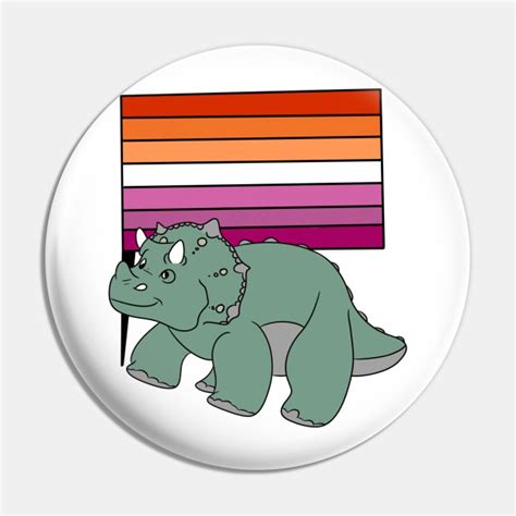 Dinosaur Lesbian Flag Lesbian Pin TeePublic