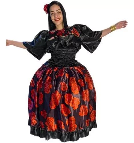 Roupa Pomba Gira Rosas Vermelhas Parcelamento Sem Juros