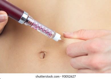 Diabetes Dependent Female Doing Human Insulin Stock Photo 93052627