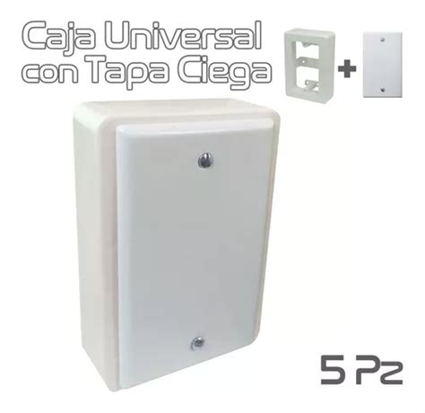 Pack Caja Universal Sin Fondo Pvc Con Tapa Ciega Blanca En Venta En