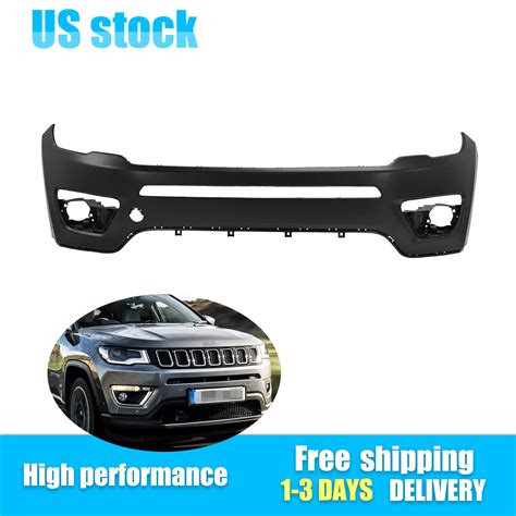 Fits 2017 2021 Jeep Compass Primed Front Upper Bumper Cover Fascia