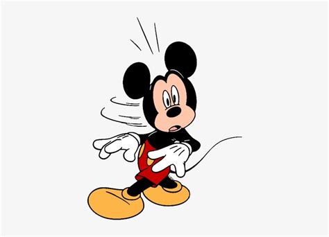 Graphic Black And White Stock Mickey Mouse Turning Surprised Mickey