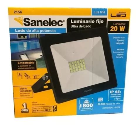 Reflector Led W Ultra Delgado Luz Fr A Sanelec Mercadolibre