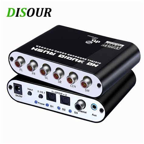 Цифровой аудиодекодер DISOUR 5,1 Dolby Dts/Ac-3 | AliExpress
