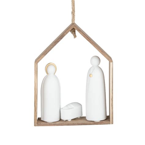 Suspension Cr Che Bois Porcelaine La Boutique Du Chemin Neuf