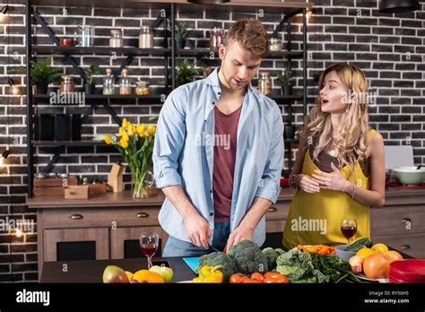 Beautiful Blonde Woman Cooking Hi Res Stock Photography And Images Alamy