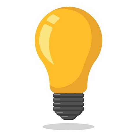 Yellow Light Bulb 16284127 Vector Art At Vecteezy