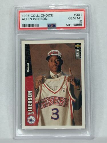 PSA 10 GEM MINT 1996 Allen Iverson ROOKIE RC UPPER DECK Choice 301