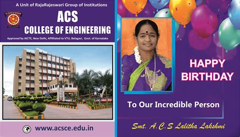 Happy Birthday Smt Lalitha Lakshmi Acsce