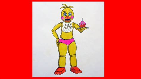 How to draw Toy Chica five nights at freddy s Как нарисовать Той Чику