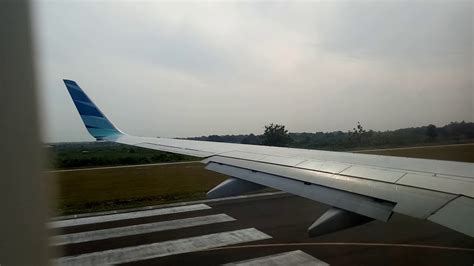 Garuda Indonesia Take Off From Bandar Udara Tjilik Riwut Palangkaraya