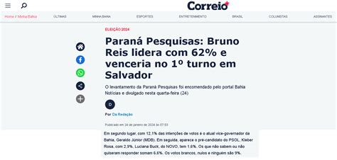 Correio Horas Cita Pesquisa Realizada Pela Paran Pesquisas Em