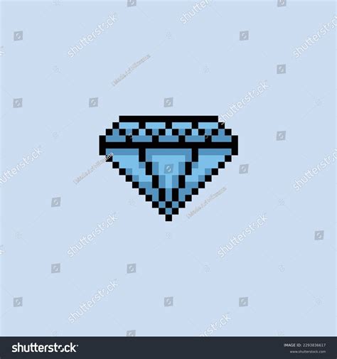 Pixel Art Diamond Icon Blue Color Stock Vector (Royalty Free) 2293836617 | Shutterstock