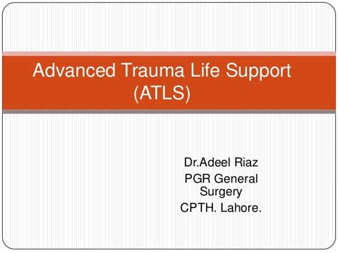 Advanced Trauma Life Support Atls