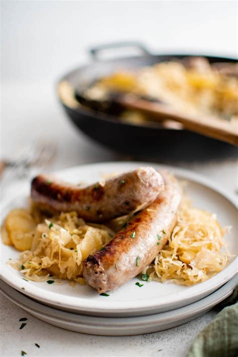 Bratwurst and Sauerkraut - The Forked Spoon