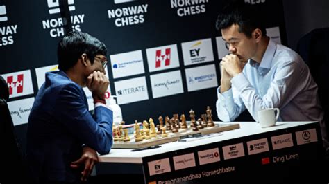 Norway Chess Ding Liren Manages To Hold Praggnanandhaa To Draw As