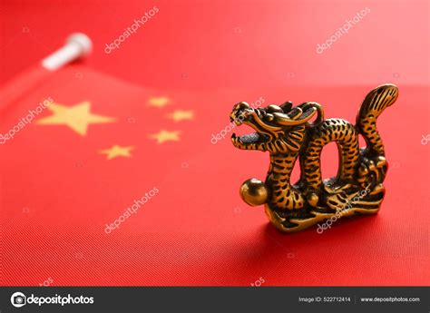 Figurine Dragon Chinese Flag Color Background Stock Photo by ©serezniy ...