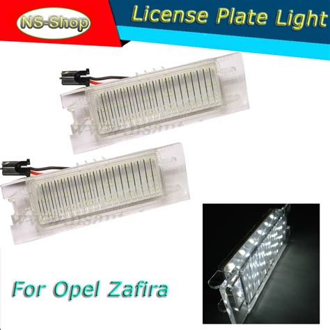 18SMD Number Plate Lamp LED Kit Error Free For OPEL Zafira B Astra H