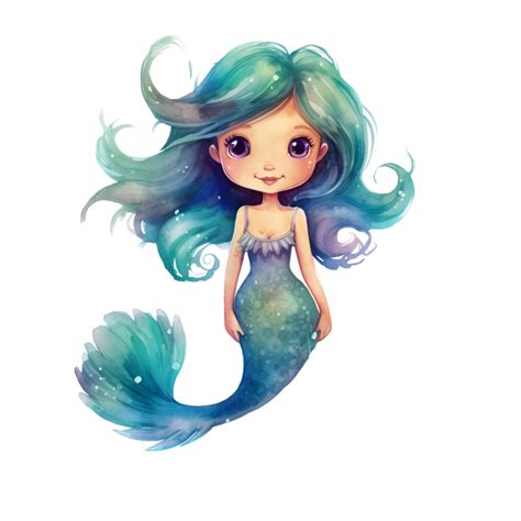 Mermaid Watercolor Clipart Png