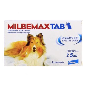 MilbemaxTab Vermifuge Chien De Plus De 5kg X2cpr Elanco IllicoPharma