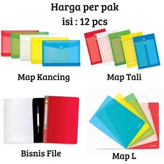 Jual Pcs Map Plastik Folio Map Kancing Map Bisnis File Map