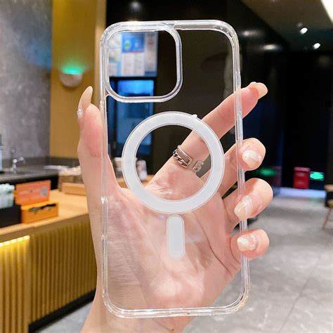 IPhone13Прозрачный чехол для мобильного телефона с беспроводной ...