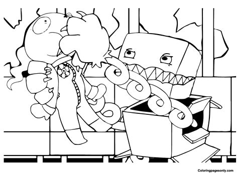 Boxy Boo From Project Playtime Coloring Page Free Printable Coloring