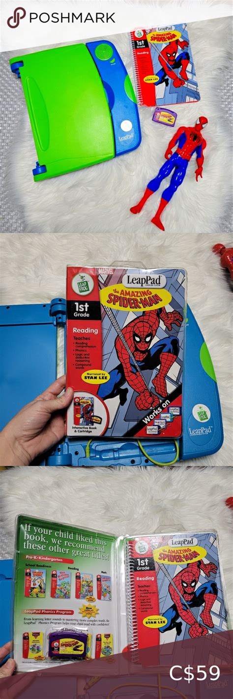 LeapPad Spider-Man Reading Book Leapfrog Pen Educational Spider-Man ...