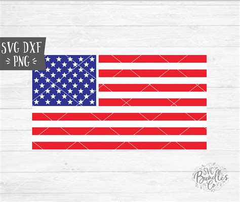 American Flag 4th Of July Svg Dxf Png By Svgbundlesco Thehungryjpeg