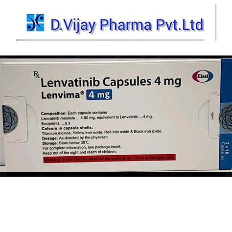 Lenvima Lenvatinib 4mg Capsules At 11715 Box Pharmaceutical Tablets