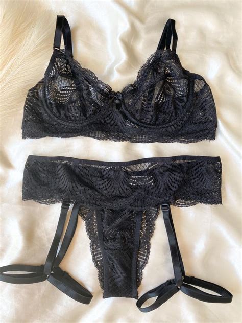 Conjunto Cinta Liga Preto Site Exclusivo De Lingerie