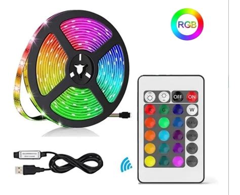 Tira De Luces Led Rgb Con Control Remoto Teker Tira M Meses Sin