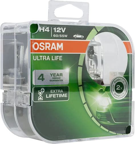 Loja Oficial do Grupo Smp Lâmpada H4 Ultra Life Osram 3200K 12V 55W