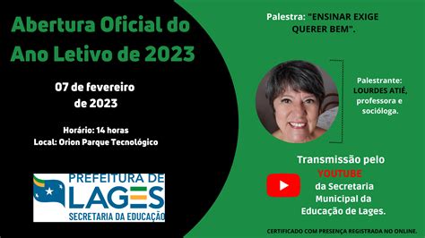 Abertura oficial do ano letivo no Sistema Municipal de Educação de